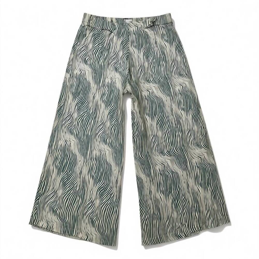 NEW KHUSH women's johanna pant in green and white